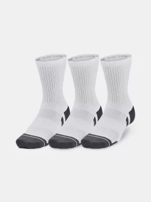 Ponožky UNDER ARMOUR PERFORMANCE COTTON 3P MID 1379530-100 BIELA