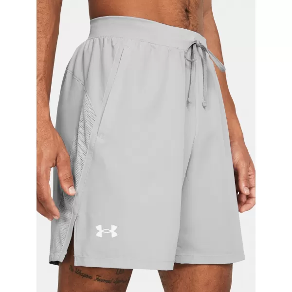  Pánske šortky UNDER ARMOUR LAUNCH 7 UNLINED SHORTS 1382622-011 SIVÁ 