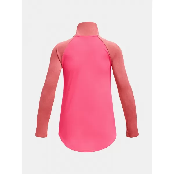  Dievčenské tričko UNDER ARMOUR TECH GRAPHIC 1/2 ZIP 1377586-683 RUŽOVÁ 