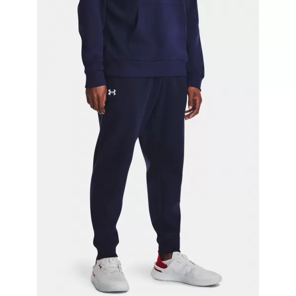  Pánske tepláky UNDER ARMOUR RIVAL FLEECE JOGGERS 1379774-410 MODRÁ 
