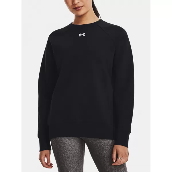  Dámska mikina UNDER ARMOUR RIVAL FLEECE CREW 1379508-001 ČIERNA 