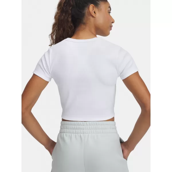  Dámske tričko UNDER ARMOUR RIVAL RIB BABY TEE 6000264-100 BIELA 