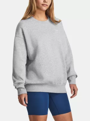 Dámska mikina UNDER ARMOUR ESSENTIAL FLC OS CREW 1379475-012 SIVÁ