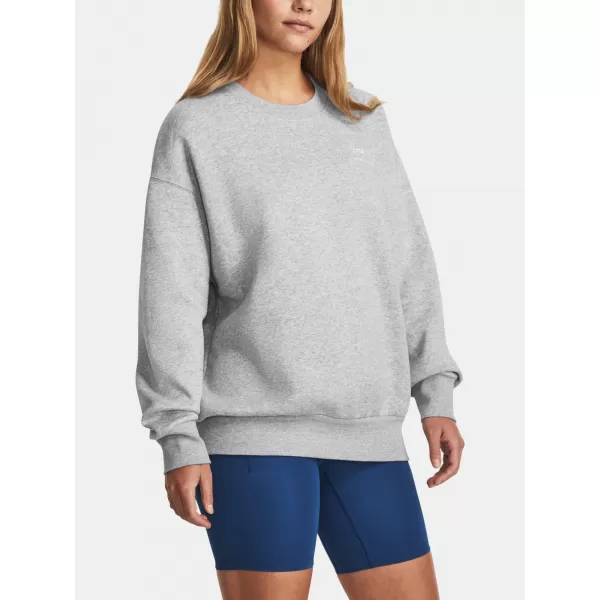  Dámska mikina UNDER ARMOUR ESSENTIAL FLC OS CREW 1379475-012 SIVÁ 