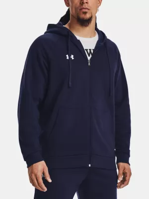 Pánska mikina UNDER ARMOUR RIVAL FLEECE FZ HOODIE 1379767-410 MODRÁ