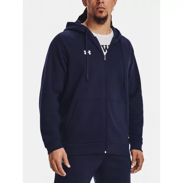  Pánska mikina UNDER ARMOUR RIVAL FLEECE FZ HOODIE 1379767-410 MODRÁ 