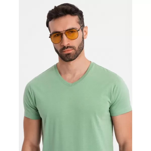  Tričko OMBRE OM-TSBS-0237 ZELENÝ 