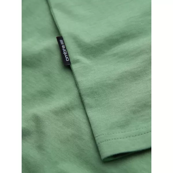  Tričko OMBRE OM-TSBS-0237 ZELENÝ 