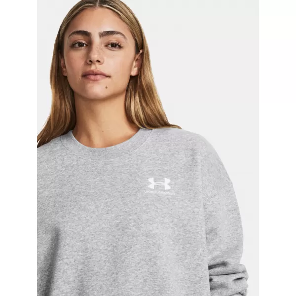  Dámska mikina UNDER ARMOUR ESSENTIAL FLC OS CREW 1379475-012 SIVÁ 