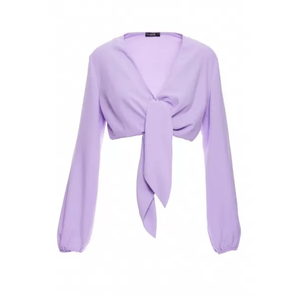  Dámsky crop top MOE M861 FIALOVÁ 