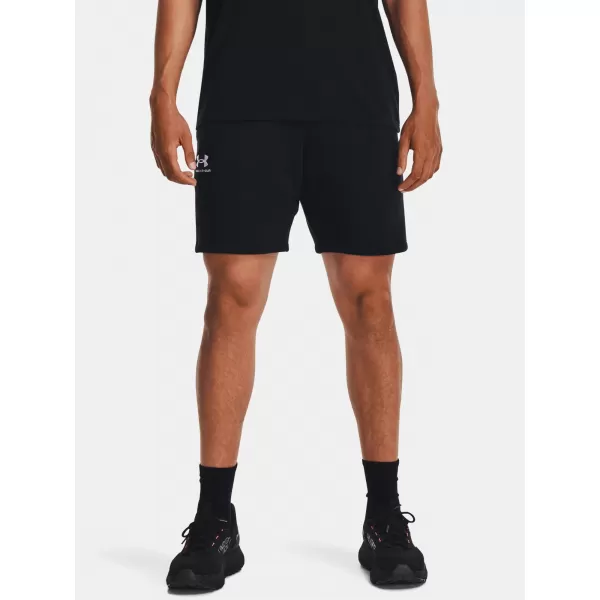  Pánske šortky UNDER ARMOUR ESSENTIAL FLEECE SHORTS 1380377-001 ČIERNA 