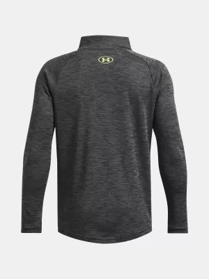 Chlapčenské tričko UNDER ARMOUR TECH TEXTURED 1/2 ZIP 1382791-025 SIVÁ