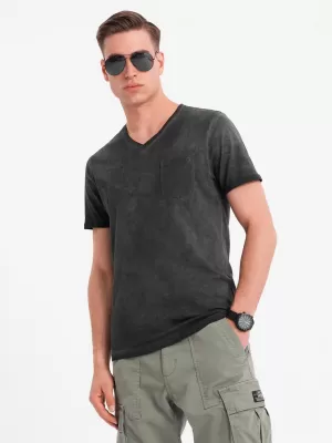 Pánske tričko OMBRE OM-TSWT-0242 ČIERNA