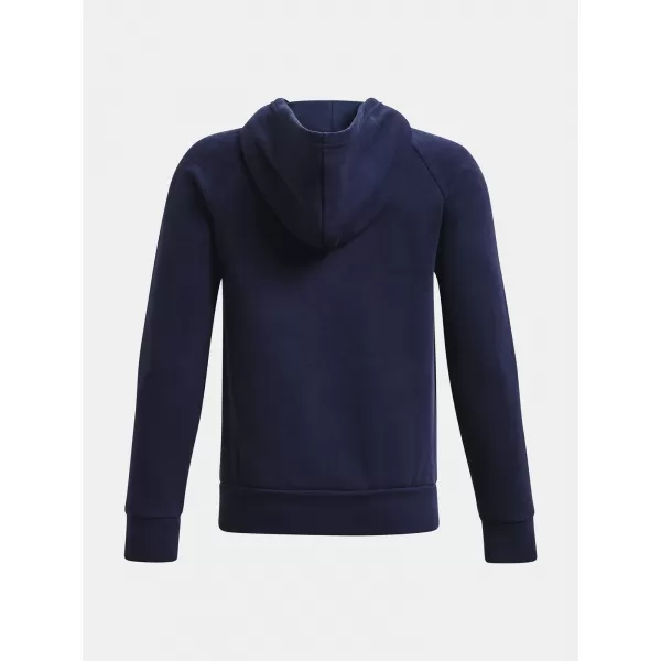  Chlapčenská mikina UNDER ARMOUR RIVAL FLEECE FZ HOODIE 1379794-410 MODRÁ 