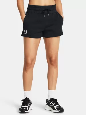 Dámske šortky UNDER ARMOUR ICON FLEECE BOXER SHORTS 1382725-001 ČIERNA