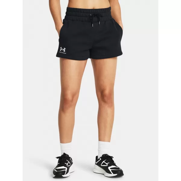  Dámske šortky UNDER ARMOUR ICON FLEECE BOXER SHORTS 1382725-001 ČIERNA 