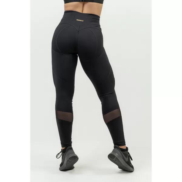  Dámske formujúce push-up legíny INTENSE Heart-Shaped 843 BLACK/GOLD Nebbia 