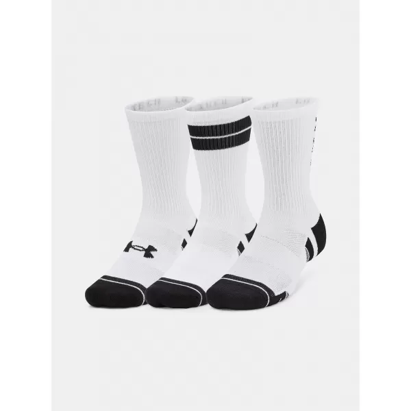  Ponožky UNDER ARMOUR PERF TECH NOV CREW (3 PÁRY) 1379515-101 BIELA 
