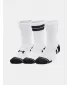 Ponožky UNDER ARMOUR PERF TECH NOV CREW (3 PÁRY) 1379515-101 BIELA