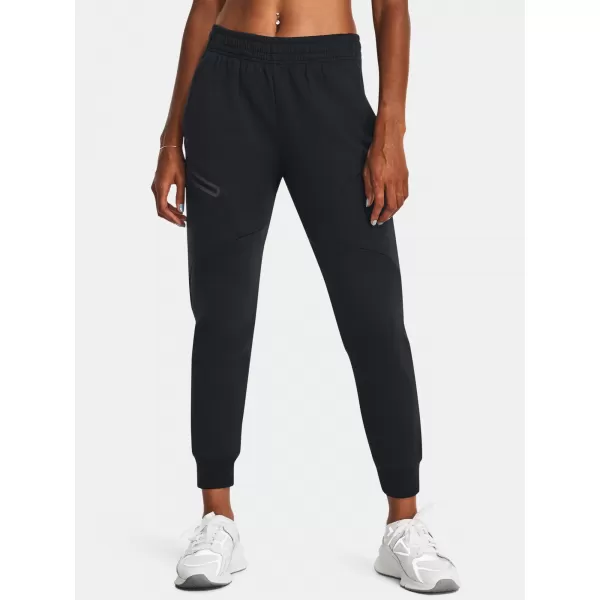  Dámske tepláky UNDER ARMOUR UNSTOPPABLE FLC JOGGER 1379846-001 ČIERNA 