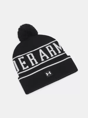 Pánska čiapka UNDER ARMOUR M HALFTIME POM BEANIE 1386634-001 ČIERNA