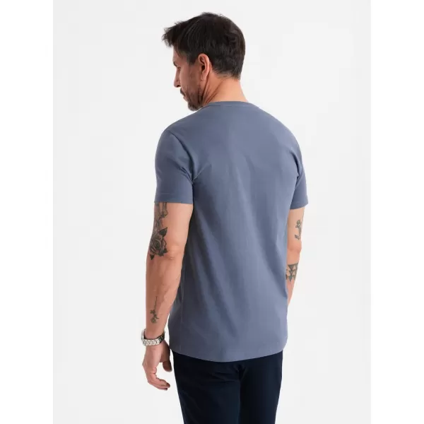  Pánske tričko OMBRE OM-TSBS-0236 MODRÝ DENIM 