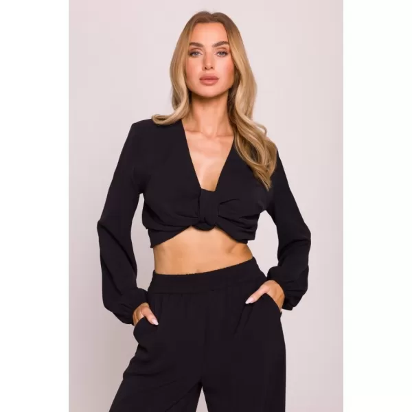  Dámsky crop top MOE M861 ČIERNA 