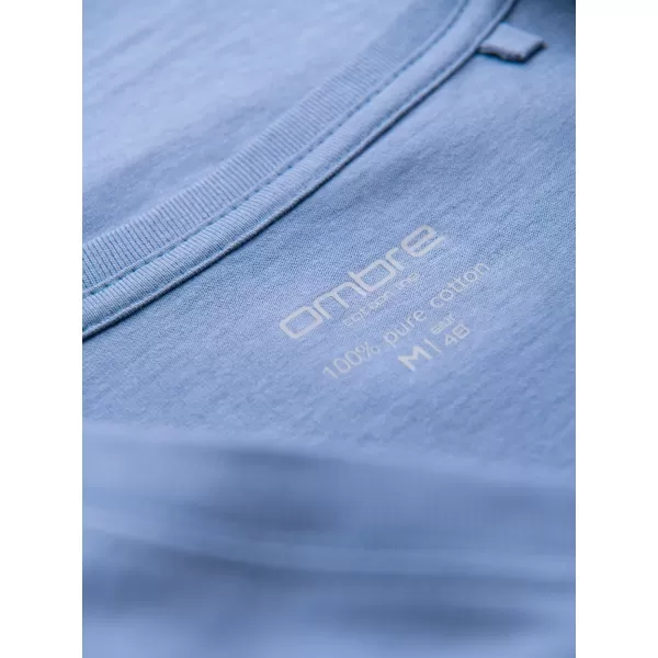  Tričko OMBRE OM-TSBS-0237 MODRÝ 