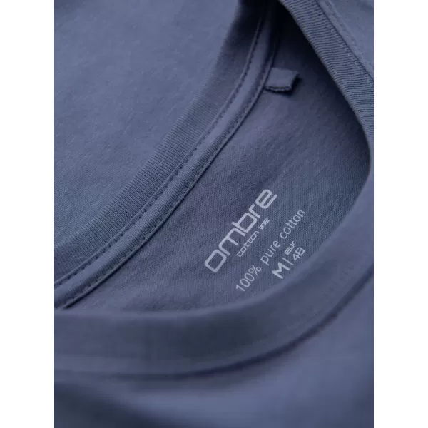  Pánske tričko OMBRE OM-TSBS-0236 MODRÝ DENIM 