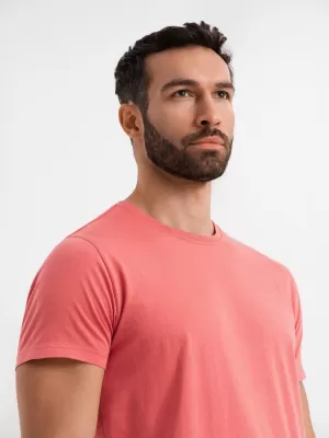 Pánske tričko OMBRE OM-TSBS-0236 KORALOVÝ