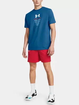 Pánske šortky UNDER ARMOUR BASELINE SHORT 1383389-600 ČERVENÁ