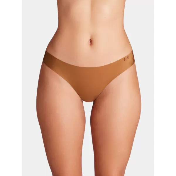  Dámske tangá UNDER ARMOUR PURE STRETCH NS THONG 1383893-600 HNEDÁ 