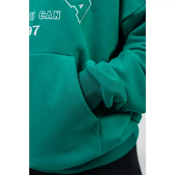  Oversize mikina s kapucňou GYM RAT 256 GREEN Nebbia 