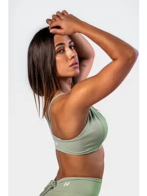 Športová podprsenka so strednou podporou TWIST-KNOT 423 SVETLO GREEN Nebbia