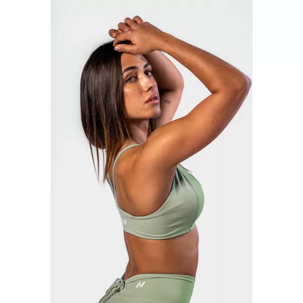  Športová podprsenka so strednou podporou TWIST-KNOT 423 SVETLO GREEN Nebbia 