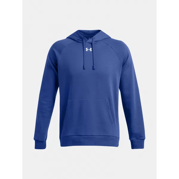  Pánska mikina UNDER ARMOUR RIVAL FLEECE HOODIE 1379757-432 MODRÁ 