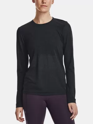 Dámske tričko UNDER ARMOUR SEAMLESS STRIDE LS 1375699-001 ČIERNA