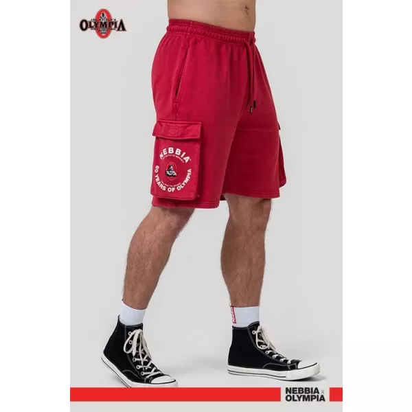  Oprané voľné cargo šortky LEGACY 787 RED Nebbia 
