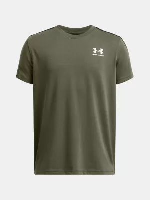 Chlapčenské tričko UNDER ARMOUR B ICON TAPED SS 6001583-390 ZELENÁ
