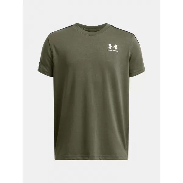  Chlapčenské tričko UNDER ARMOUR B ICON TAPED SS 6001583-390 ZELENÁ 