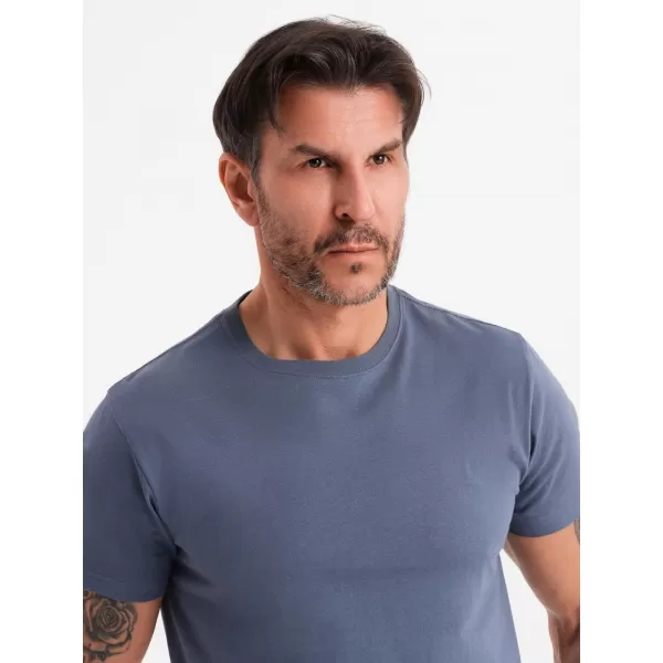 Pánske tričko OMBRE OM-TSBS-0236 MODRÝ DENIM 
