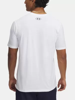 Pánske tričko UNDER ARMOUR M STACKED LOGO SS 6000211-100 BIELA
