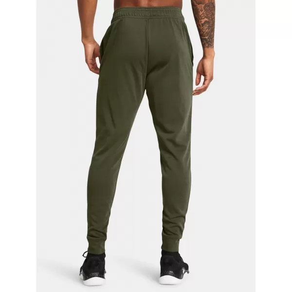  Pánske tepláky UNDER ARMOUR RIVAL TERRY JOGGER 1380843-390 ZELENÁ 