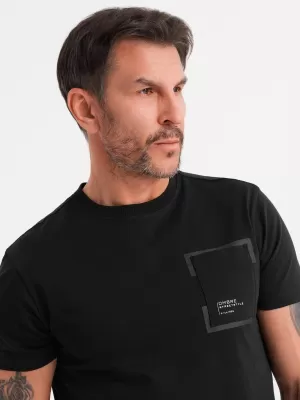Pánske tričko OMBRE OM-TSPT-0154 ČIERNA