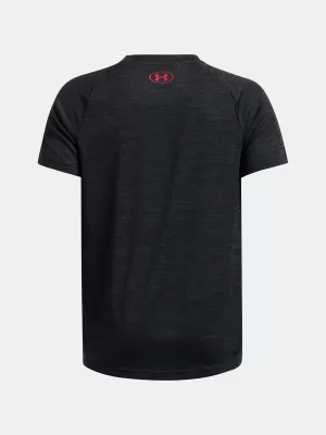 Chlapčenské tričko UNDER ARMOUR TECH TEXTURED SS 1382790-003 ČIERNA