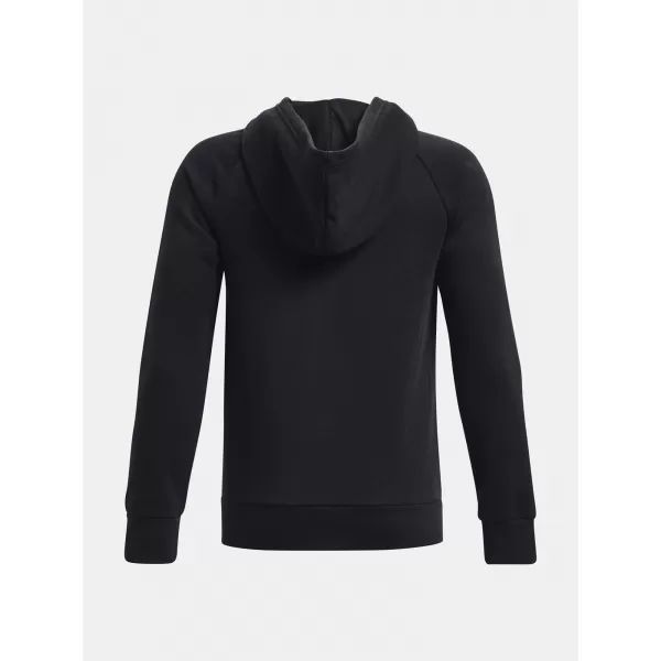  Chlapčenská mikina UNDER ARMOUR RIVAL FLEECE FZ HOODIE 1379794-001 ČIERNA 