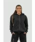 Dámska športová mikina s kapucňou INTENSE Signature 845 BLACK Nebbia