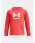 Chlapčenská mikina UNDER ARMOUR RIVAL FLEECE BL HOODIE 1379791-690 ČERVENÁ