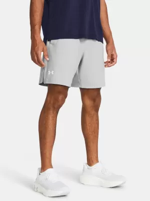 Pánske šortky UNDER ARMOUR LAUNCH 7 UNLINED SHORTS 1382622-011 SIVÁ