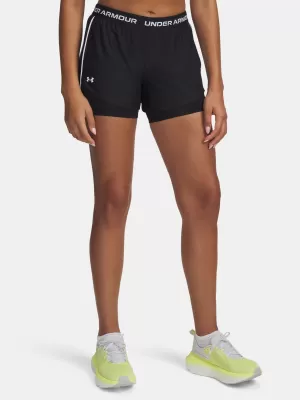 Dámske šortky UNDER ARMOUR TECH PLAY UP 2IN1 SHORTS 1389895-001 ČIERNA